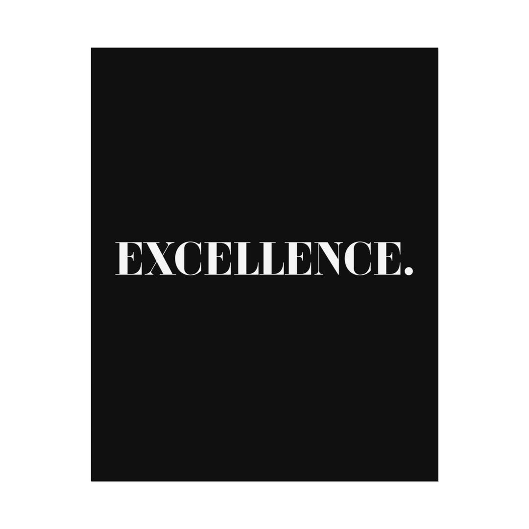 Excellence Typography Rolled Posters | Motivational Wall Art - Etsy