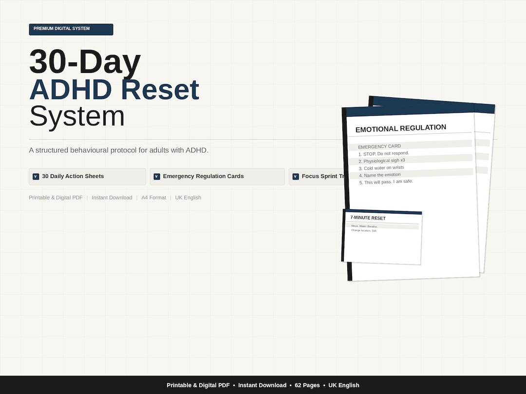 ADHD Workbook for Adults | ADHD Daily Planner Printable | Executive ...