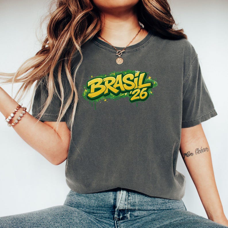 Camiseta Brasil 26, Ropa de Brasil, Camiseta del Mundial 2026, Camiseta para aficionados al fútbol, Camiseta para amantes del fútbol, Camiseta de la Copa del Mundo, Regalo para amantes del deporte imagen 3