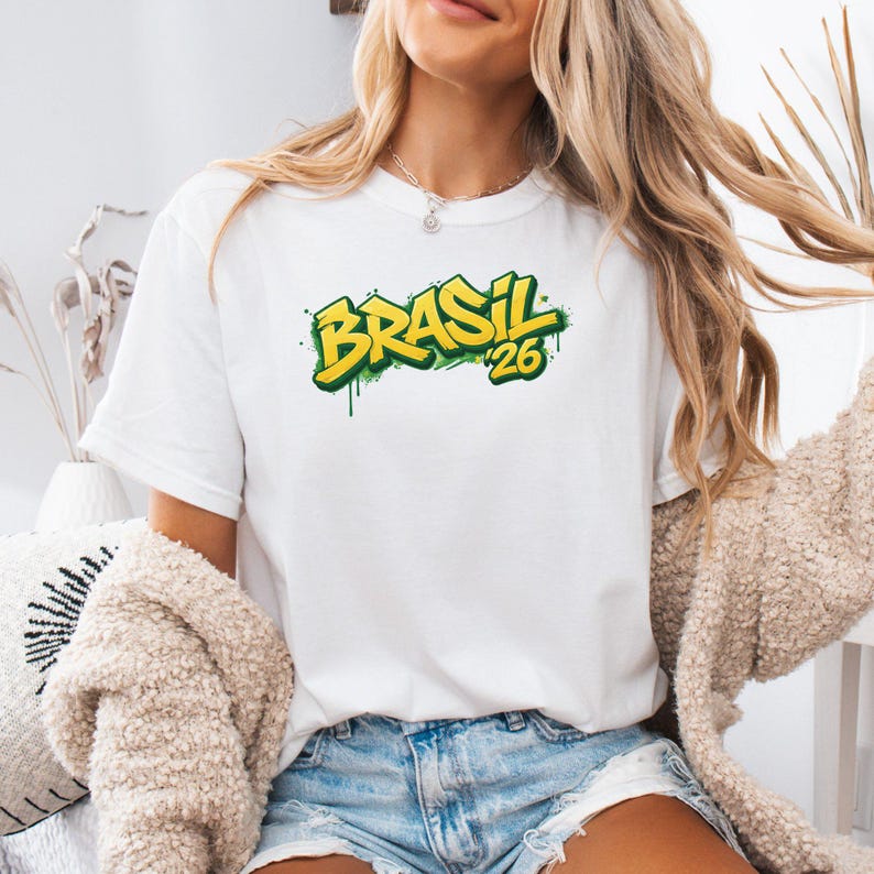 Camiseta Brasil 26, Camiseta para amantes del fútbol, Camiseta del Mundial 2026, Top para aficionados al fútbol, Camiseta Copa del Mundo, Regalo para amantes del deporte, Ropa de Brasil imagen 8