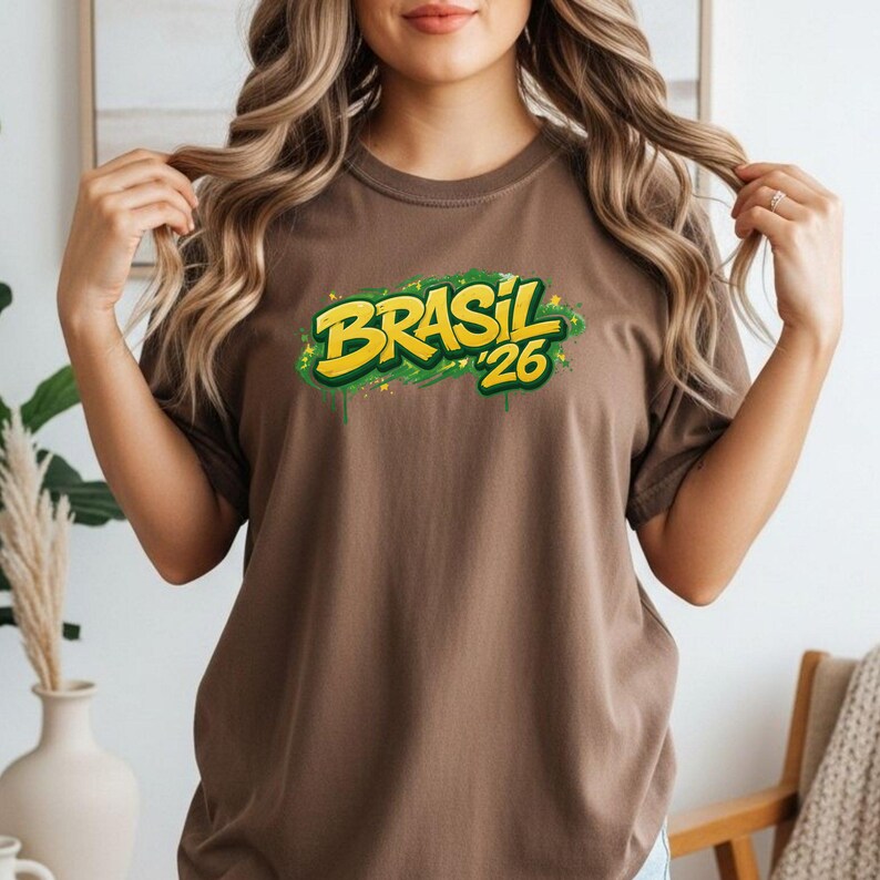 Camiseta Brasil 26, Ropa de Brasil, Camiseta del Mundial 2026, Camiseta para aficionados al fútbol, Camiseta para amantes del fútbol, Camiseta de la Copa del Mundo, Regalo para amantes del deporte imagen 4