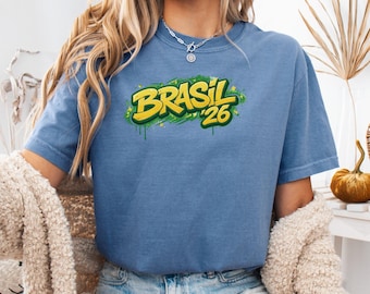 Brasil 26 T-Shirt, Brazil Apparel, World Cup 2026 Shirt, Futbol Fan Top, Soccer Lover Tee, Copa de Mundo Tshirt, Sport lover Gift
