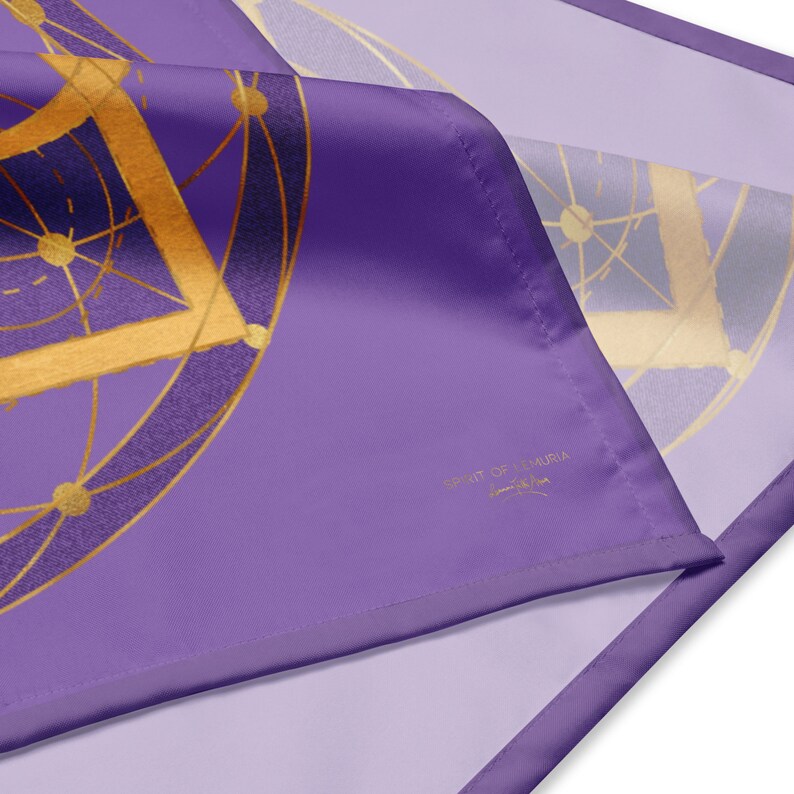Purple Sacred Geometry Altar Cloth: Crown Chakra Crystal Grid Mat - Etsy