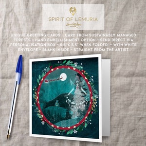 Cartes Solstice d'hiver, Cartes d'art magiques, Salutations fantaisistes, Cartes d'art spirituel, Art païen, Cartes de Noël de Leanne Ta'Iki Anawa