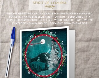 Winter Solstice Art Cards: Magical Yule Greetings, Faeries & Elves