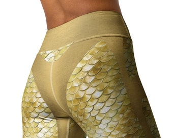 Gold Scales Elven Armour Yoga Leggings