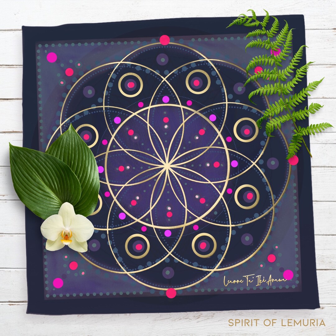 Sacred Altar Cloth, Earth Star Chakra Tarot Cloth, Crystal Gridding ...