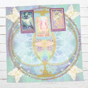 Sacred  Altar Cloth, Vesica Piscis Chalice Well Tarot Cloth,, Altar Cloth/ Crystal Grid