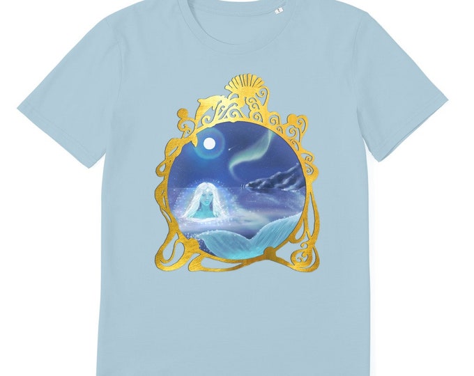 Mermaid Moon Premium Organic Adult T-Shirt