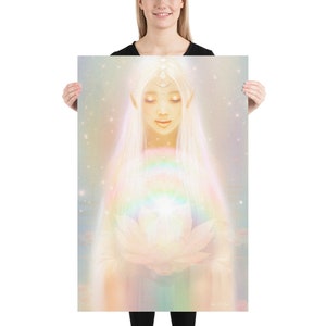 Stampa di qualità museale su carta opaca Fairycore Lemurian Elven Goddess