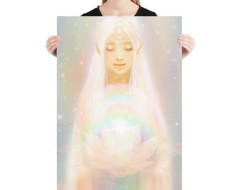 Fairycore Lemurian Elfen Göttin Matte Papier Museum Qualität Druck