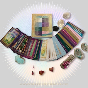 Lemurian Starchild Oracle Card Deck: Boxed 88 Cards & 340 Page Book Set image 2