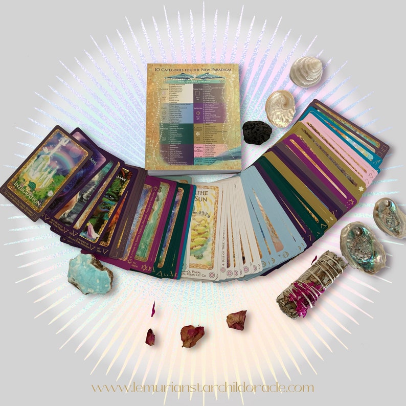 Lemurian Starchild Oracle Card Deck: Boxed 88 Cards & 340 Page Book Set image 2