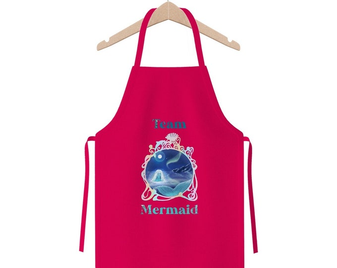 Mermaid Moon Art Premium Jersey Apron