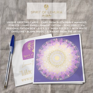 Carte de voeux art de la guérison, anniversaires, carré de 14 cm (12 cm), art visionnaire, codes de lumière, mandala, langage de la lumière, graine d'étoile, carte colorée, travailleur de lumière