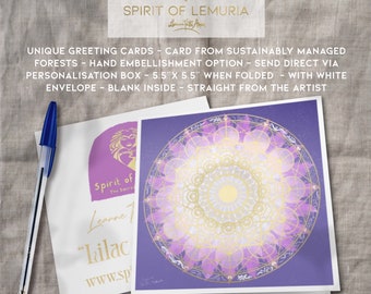 Healing Lightcodes Mandala Art Greeting Card: Visionary Starseed Design