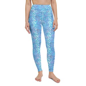Opalescent Mermaid Scales Yoga Leggings