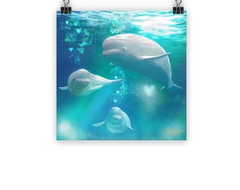 Beluga Family Classic Poster