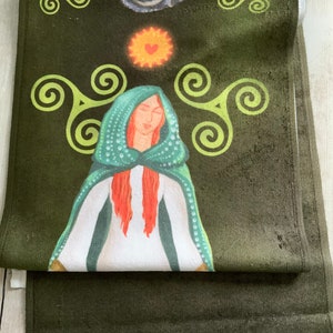 Sacred Goddess Brigid, Brighd, Bridget’s Imbolc Blessings Microfibre Scarf/ Sport Towel
