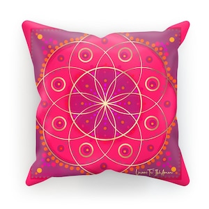 Healing Room Root Chakra Cushion Cover Vegan Suede or Satin