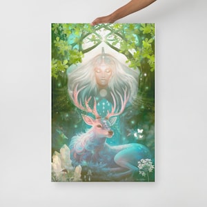 Goddess of the White Spring, Avalon Art, Slim Canvas Print