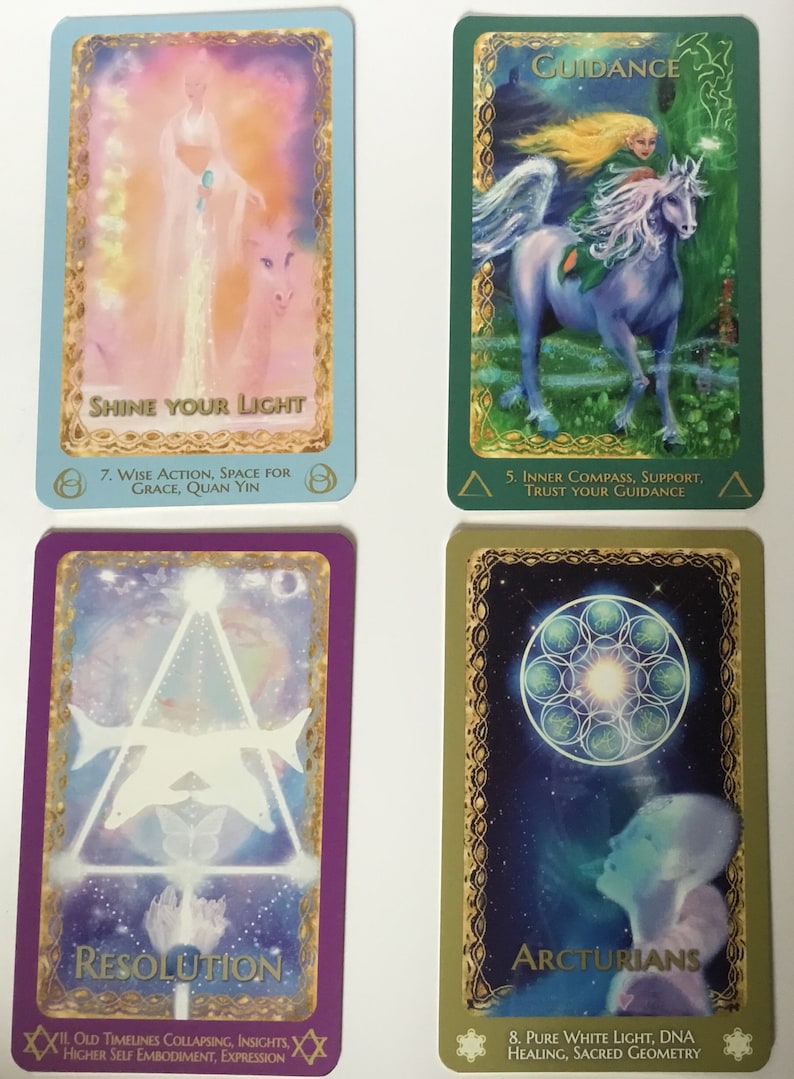 Lemurian Starchild Oracle Card Deck: Boxed 88 Cards & 340 Page Book Set image 5