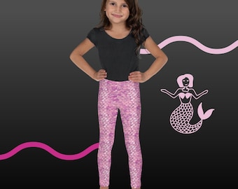 Child’s Mermaid Leggings, Pink, Hardwearing, Long Lasting, Excellent Quality