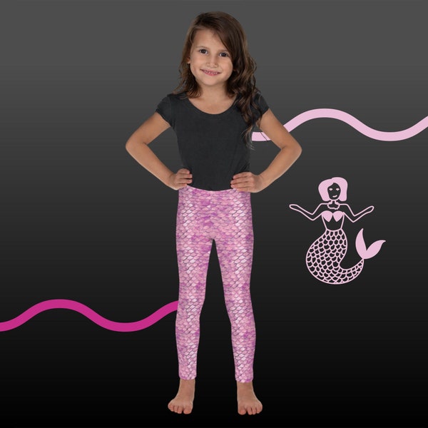 Child’s Mermaid Leggings, Pink, Hardwearing, Long Lasting, Excellent Quality