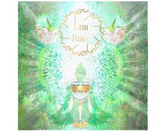 I Am Peace Tarot Cloth,/ Altar Cloth/ Crystal Grid