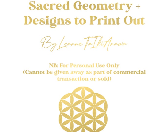 Gold Sacred Geometry  21+ Magical Designs on White Background