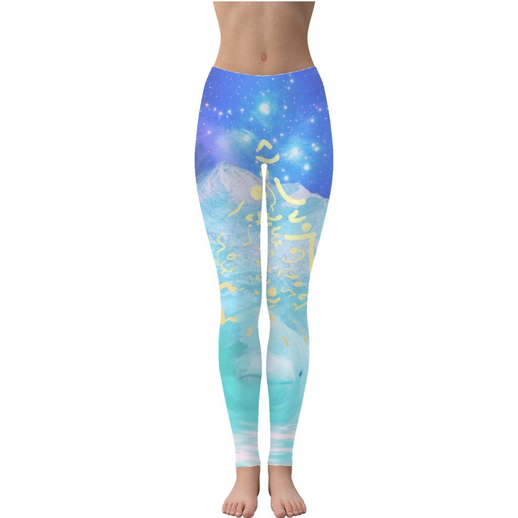 Image of Aquamarine Temple Leggings