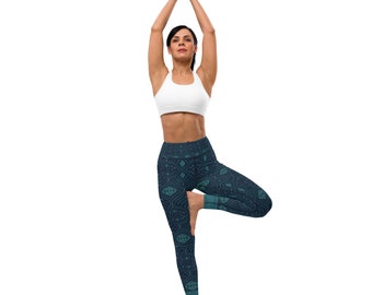 Elven Petrol Blue Yoga Leggings