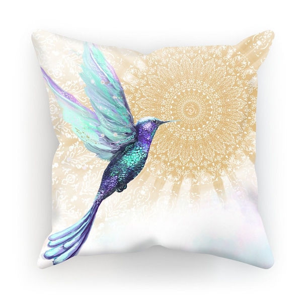 Beautiful Healing Room Touching Source 2 Cushion Cover Vegan Suede or Satin