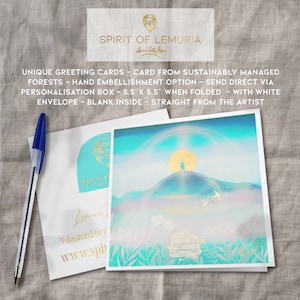 Avalon Art-wens-/verjaardagskaart, Glastonbury Tor, visionair, sjamanistisch, koning Arthur, elfen, elfen, heidens, natuurliefhebber, handversiering