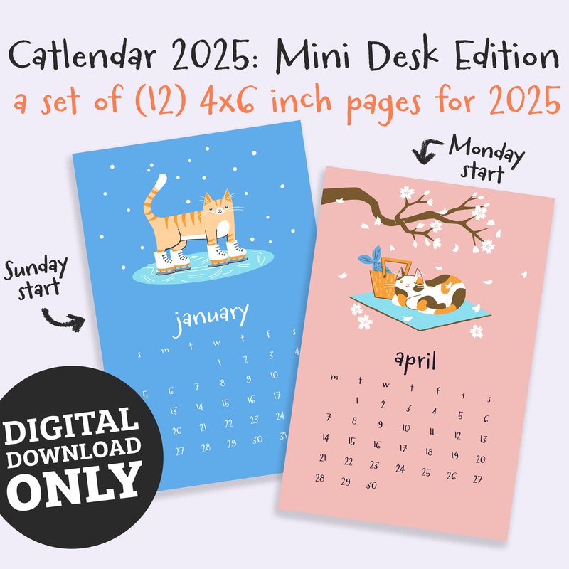 2025 4x6 Calendar - Etsy