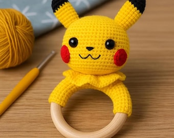 Pikachu Rattle Crochet Pattern – Easy Amigurumi Tutorial (PDF Download)