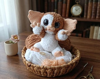 Gizmo Crochet Pattern PDF, Cute Mogwai Amigurumi Tutorial, Kawaii Plush Toy Crochet Pattern, DIY Fantasy Creature Doll, Instant Download