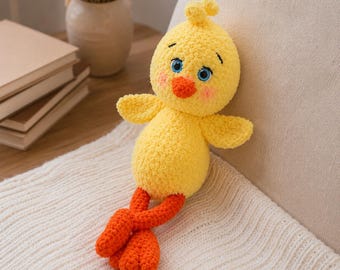 Crochet Chick Amigurumi Pattern, Beginner Plush Toy Tutorial (PDF Download)