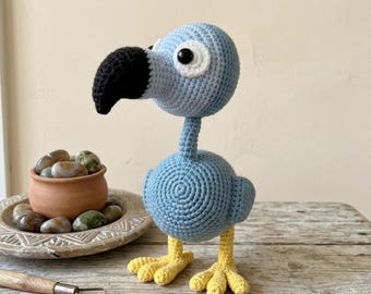 Dizzy the Dodo Amigurumi Crochet Pattern – Blue Bird Plush Tutorial (PDF Download)