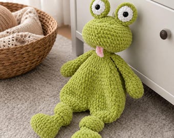Crochet Frog Amigurumi Pattern | Beginner Friendly PDF (Instant Download) 40 cm (15.7 inches)