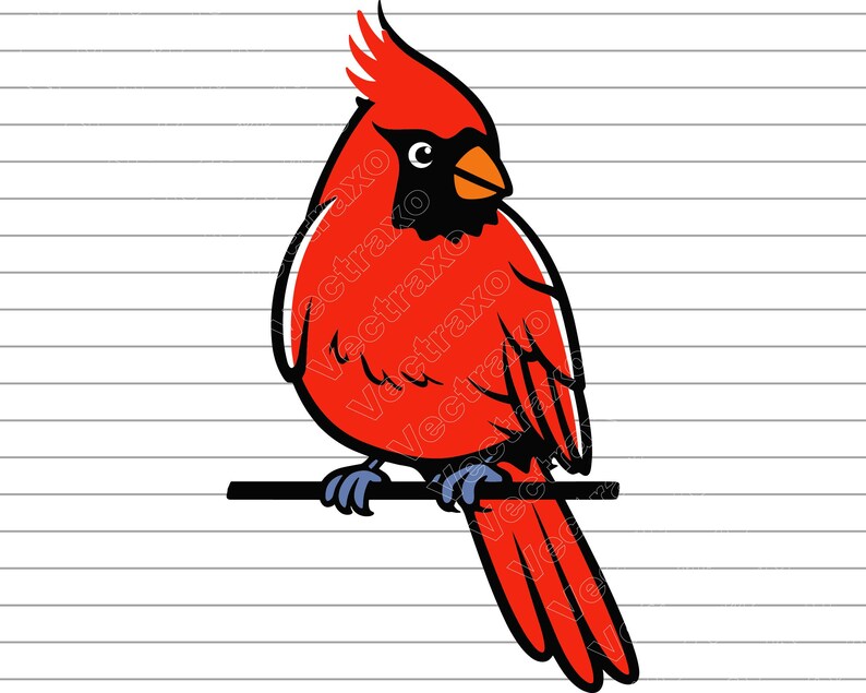 Cardinal Vector Illustration, Bird Clipart, Wildlife Art (SVG PNG JPG ...