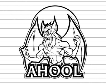 Ahool Cryptid SVG PNG JPG, Flying Monster Design, Mythical Creature Cut File, Horror svg, Spooky Shirt Design, Cricut svg