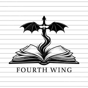 Fjärde vingen drake stiger vektor, fantasy bokkonst (SVG PNG JPG)