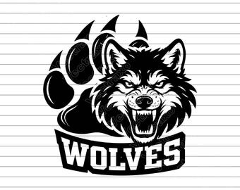Wolves Team Mascot Vector Illustration (SVG, PNG, JPG)