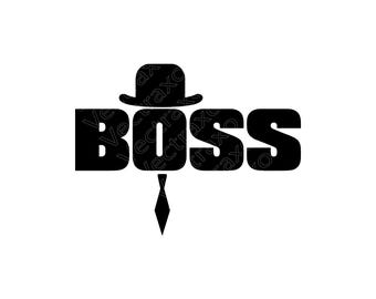 Boss SVG, Boss Hat Cut File, Boss Leader PNG Vector Art, Boss Life Graphic, Boss Day Manager Gift Cricut Craft Idea, Instant Download