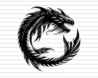 Leviathan Vector Illustration, Monster Clipart, Sea Creature Art (SVG, PNG, JPG)