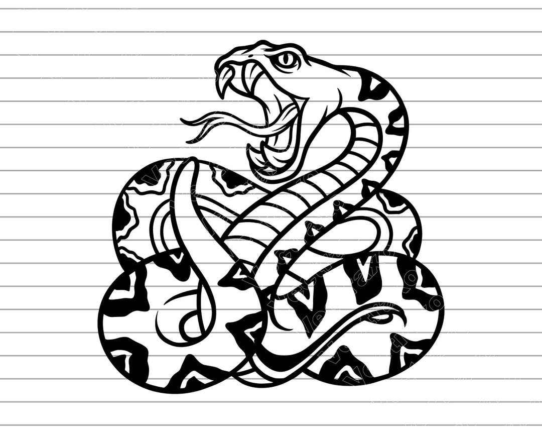 Snake Vector Illustration, Snake SVG PNG JPG, Snake Art, Snake Clipart ...