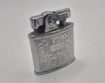 Vintage Prince Automatic Super Lighter Japan 1950s | Working Lift-Arm Pocket Lighter | Engraved Chrome Petrol Lighter | Antique Gift