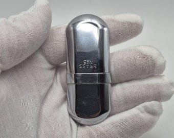 Vintage Brass No. 5 Bullet Pocket Lighter, Rare Chrome Plated Trench Lighter, Mid Century Collectible Petrol Lighter, Working Gas Cigarette