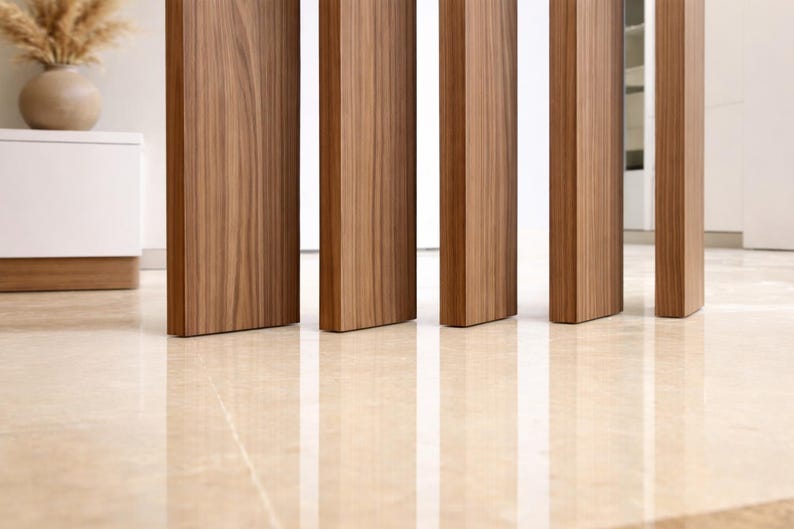 Wooden Slat Room Divider with Privacy Screen, Freestanding Custom Design image 19